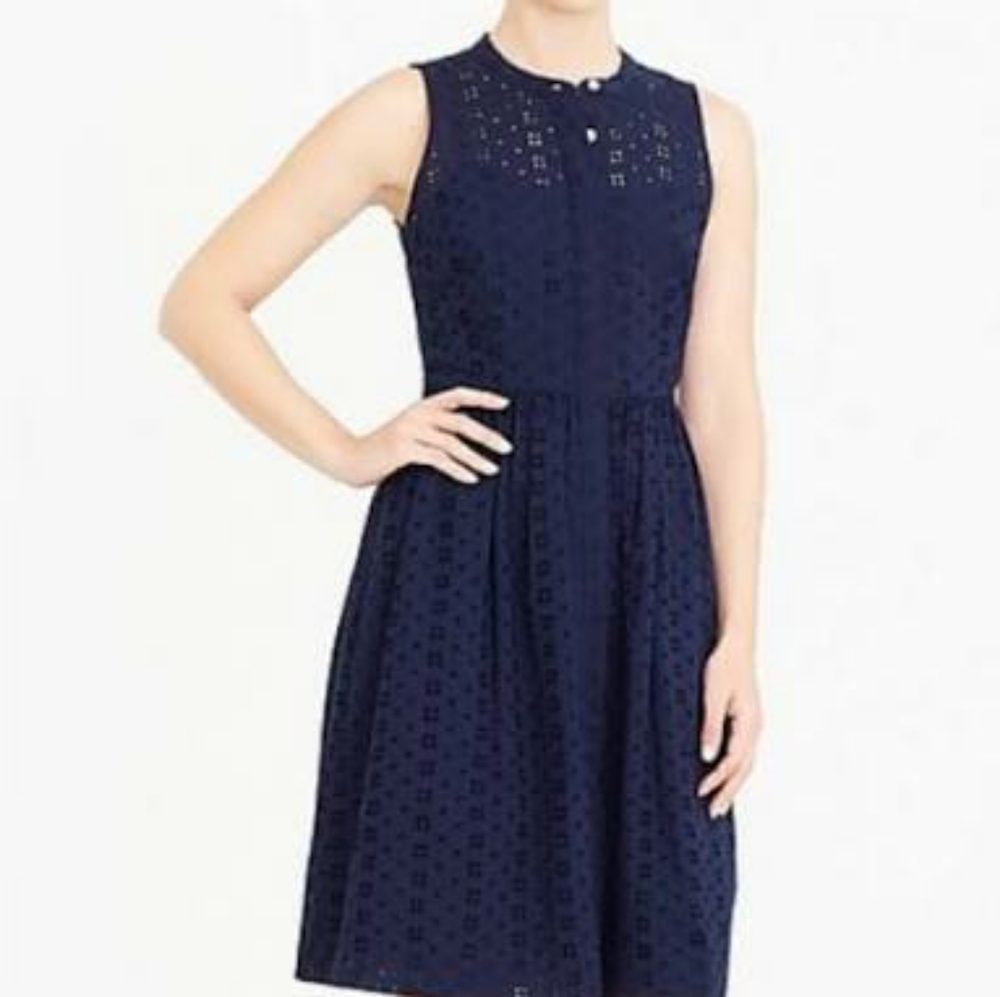 J. Crew Factory Eyelet Shirtdress NYT size M